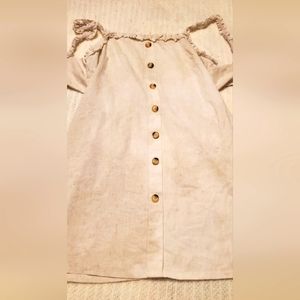 Tan back tie dress large